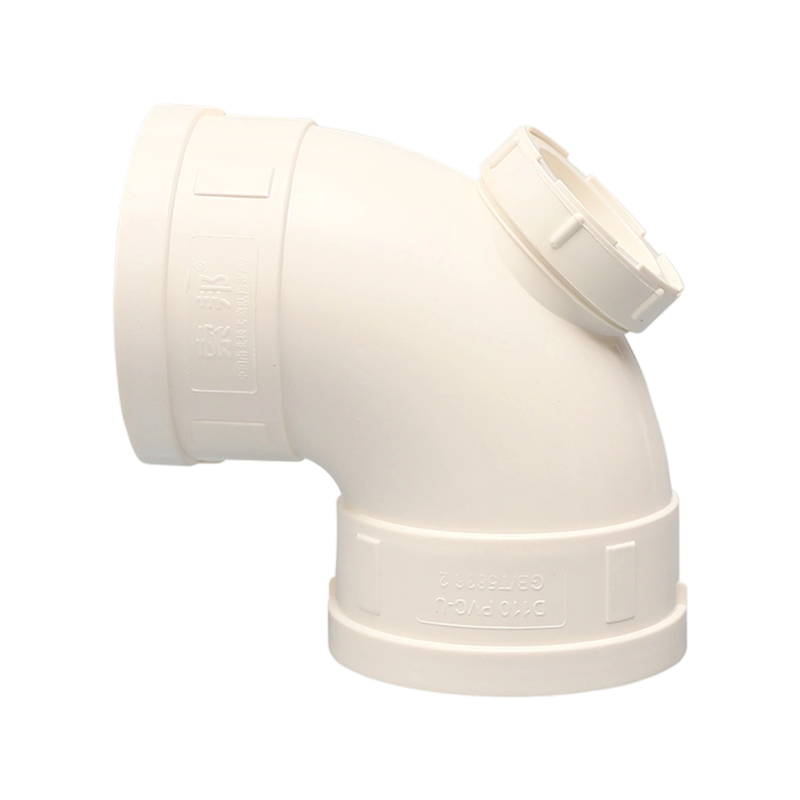 Codo de PVC de 90° con limpieza