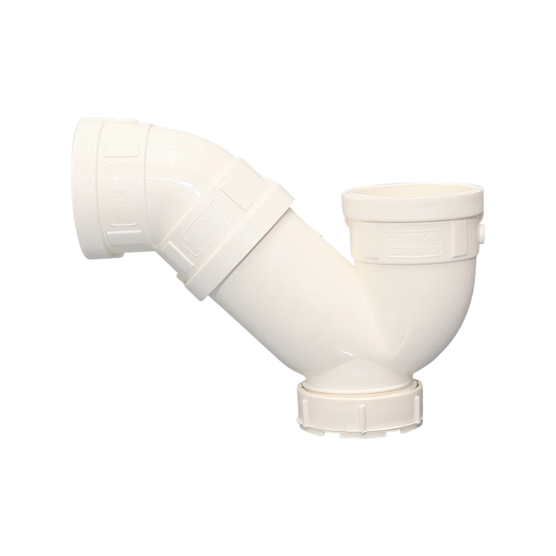 Trampa P de PVC con limpieza