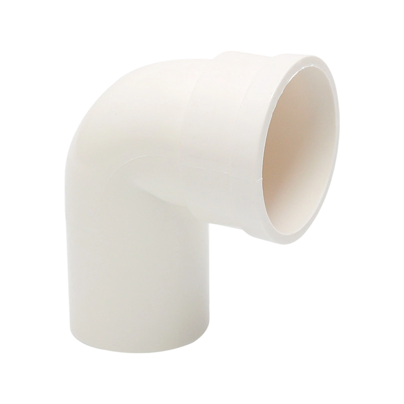 Codo reductor de PVC con extremo reducido