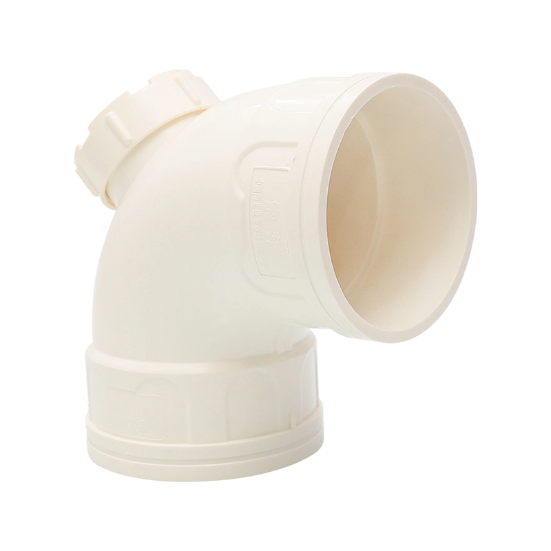 Codo reforzado con PVC 90° con limpieza