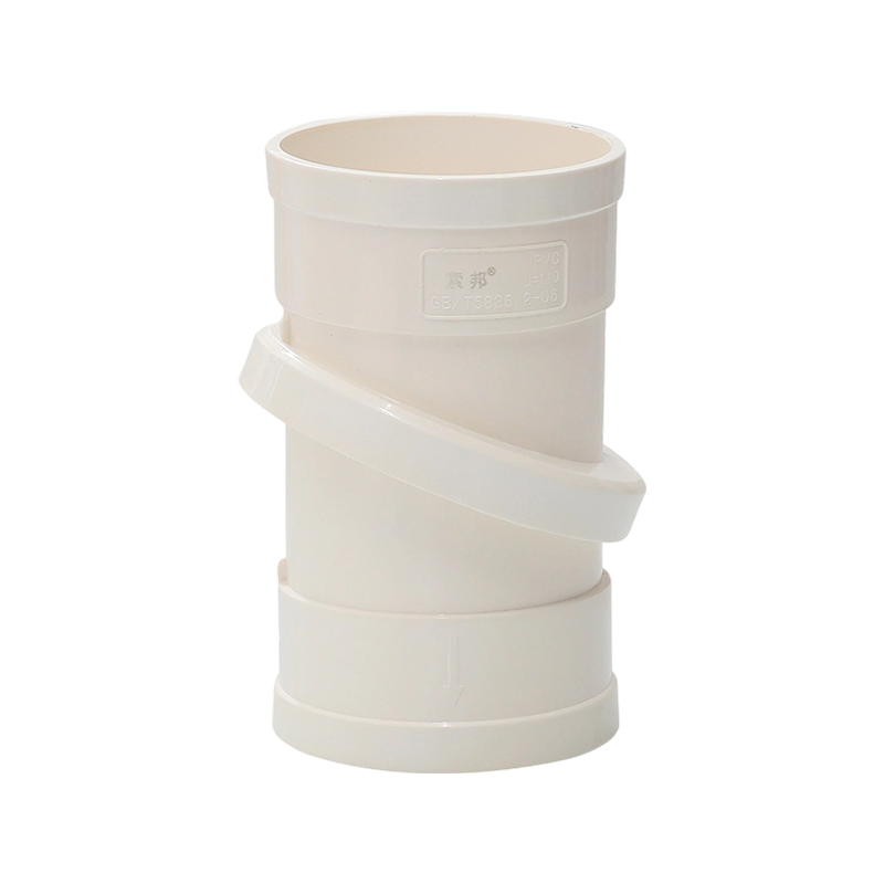 Conector giratorio de codo recto de PVC